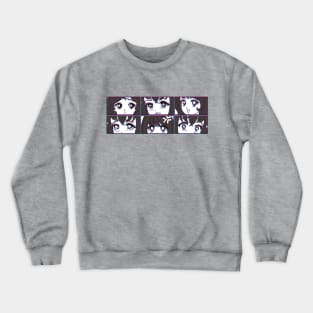 Anime Faces Crewneck Sweatshirt